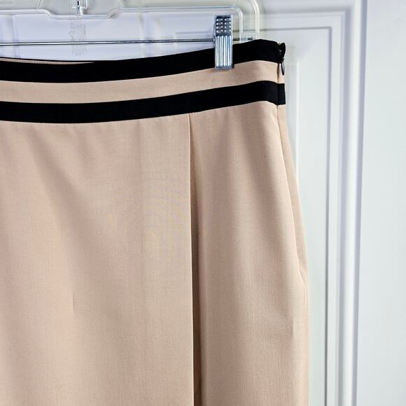 New Worthington Straight Career Business Office Skirt Tan Black Size 12 - Picture 6 of 11